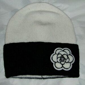 Chanel Camellia Flower Beanie Hat